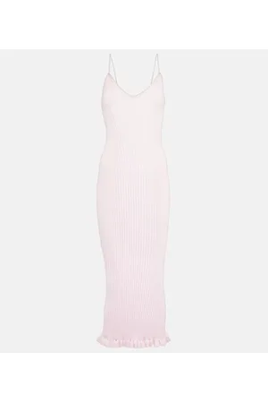 Khaite Nolita ribbed-knit slip dress