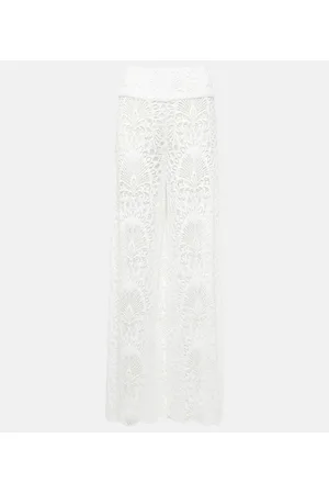 ALEXANDRA MIRO Charlize lace wide-leg pants