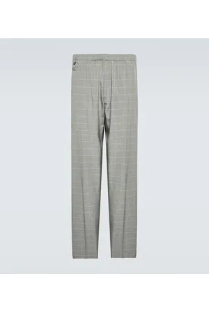 UNDERCOVER Checked silk-blend pants
