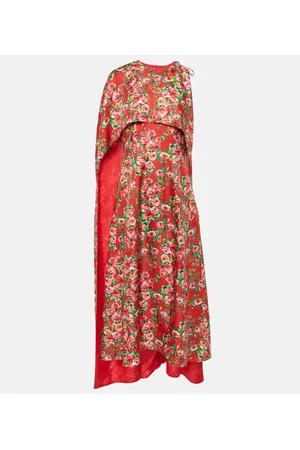 Markarian Caped silk midi dress