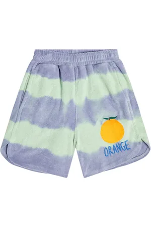 Jelly Mallow Tie-dye embroidered terry shorts
