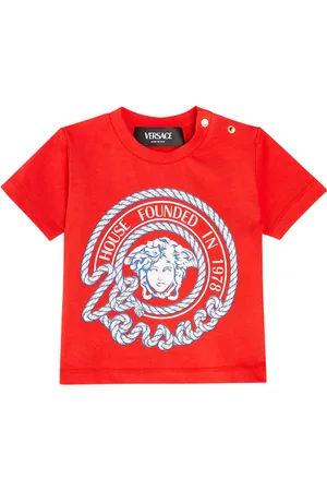 VERSACE Baby Medusa cotton-blend jersey T-shirt