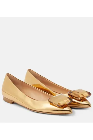 Gianvito Rossi Jaipur embellished leather ballet flats