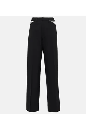 DION LEE Cutout wool straight pants