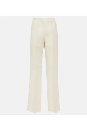 VALENTINO High-rise wool and silk wide-leg pants
