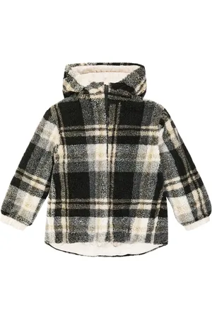 Il gufo Checked fleece jacket