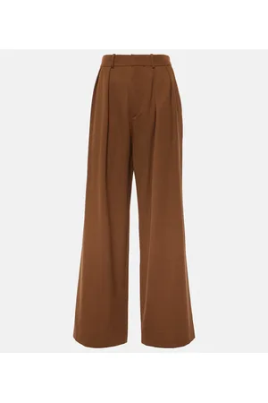 WARDROBE.NYC Low-rise wool wide-leg pants