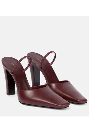 The Row Leather slingback pumps