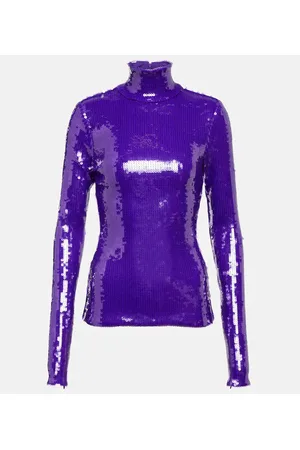 LAQUAN SMITH Sequined turtleneck top