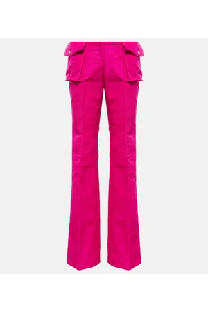 LAQUAN SMITH Low-rise satin cargo pants