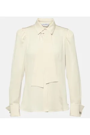 Max Mara Paraggi tie-neck silk blouse