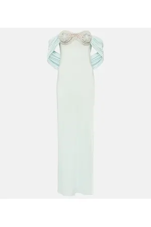 MAGDA BUTRYM Crochet-trimmed off-shoulder maxi dress