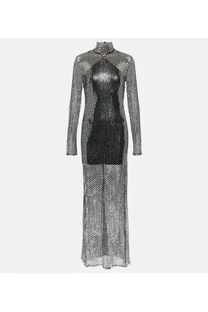 ‎Taller Marmo‎ Tina semi-sheer sequined maxi dress