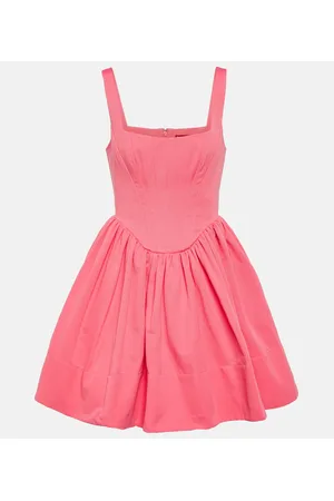 Staud Landscape bustier cotton-blend minidress