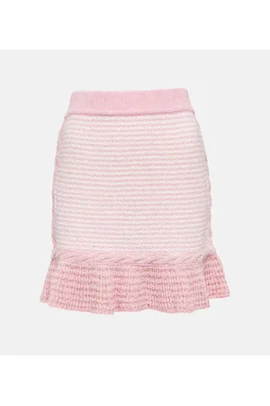 LOVESHACKFANCY Heiress knitted miniskirt