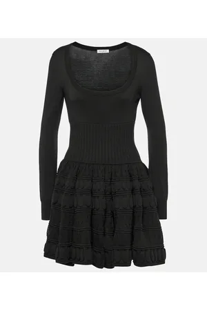 Alaïa AlaÃ¯a Crinoline wool-blend minidress