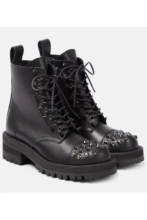 JUNYA WATANABE Embellished leather biker boots