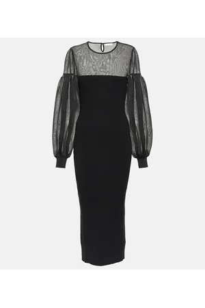 ULLA JOHNSON Milla wool-blend midi dress