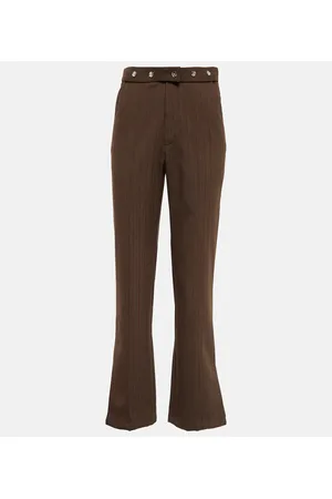 JACQUES WEI High-rise split-hem straight pants