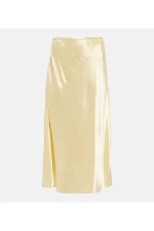 Jil Sander High-rise satin midi skirt