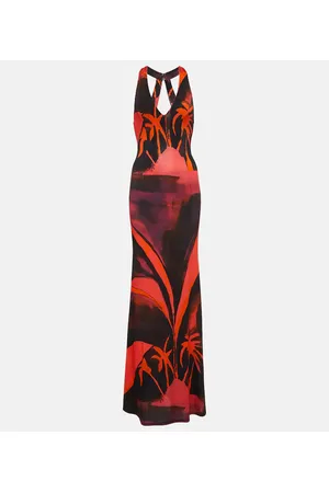 Louisa Ballou High Sea printed jersey maxi dress