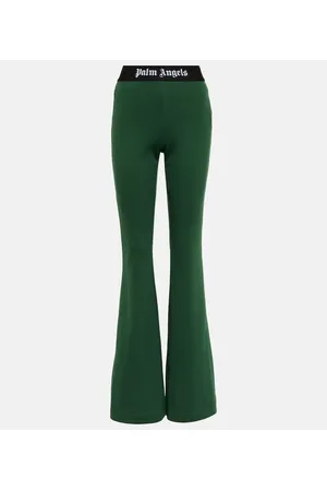 Palm Angels Logo cotton jersey flared pants