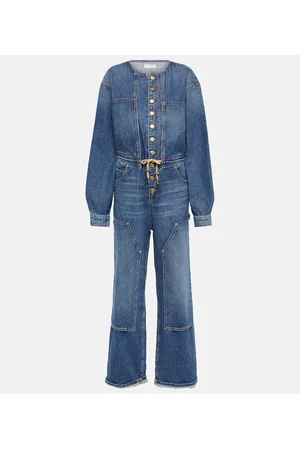 ULLA JOHNSON Stevie wide-leg denim jumpsuit