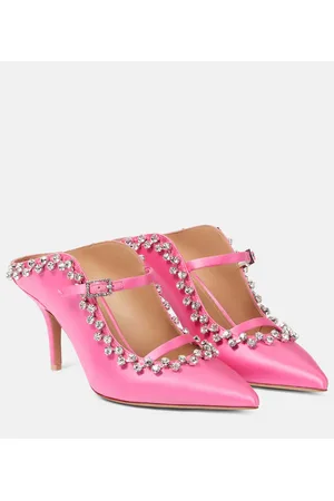 MALONE SOULIERS Gala embellished satin mules