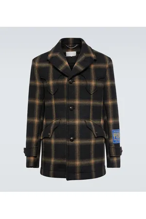 Maison Margiela X Pendleton checked wool coat