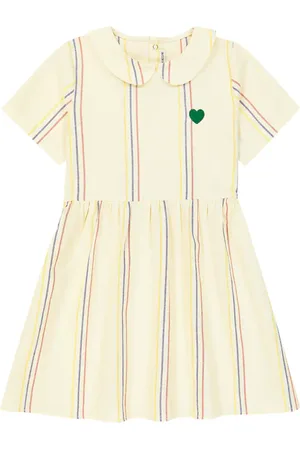 Mini Rodini Striped cotton and linen dress