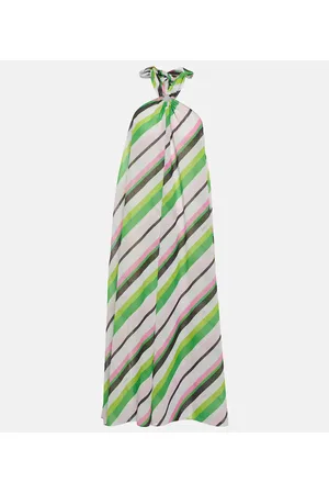 Ganni Halterneck chiffon midi dress
