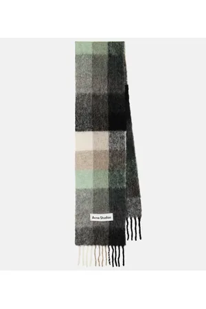 Acne Studios Checked alpaca wool-blend scarf