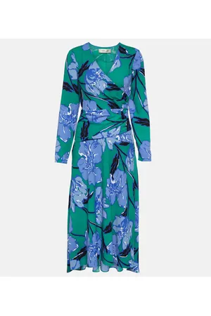 Diane von Furstenberg Feronia floral crÃªpe midi dress