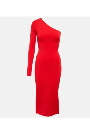 Victoria Beckham VB one-shoulder knit midi dress