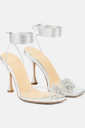 MAGDA BUTRYM Embellished metallic leather sandals