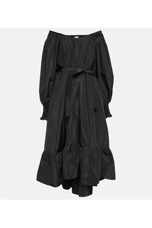 Patou Off-shoulder faille maxi dress
