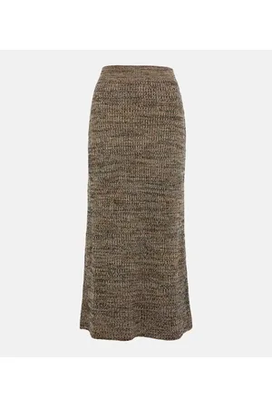 Chloé ChloÃ© Cashmere and silk-blend skirt