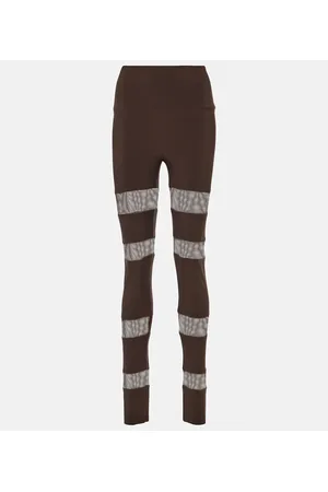 Norma Kamali Paneled high-rise jersey leggings