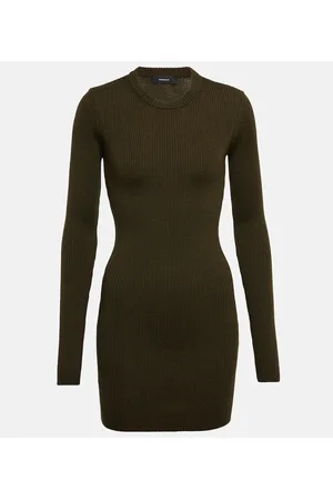 WARDROBE.NYC Ribbed-knit wool minidress