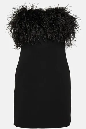 Rebecca Vallance After Hours feather-trimmed minidress