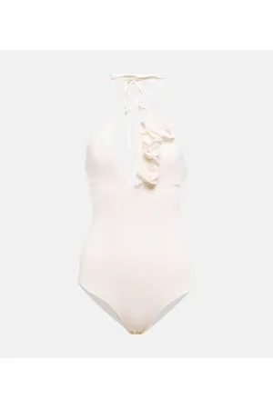 MAGDA BUTRYM Ruffled halterneck jersey bodysuit