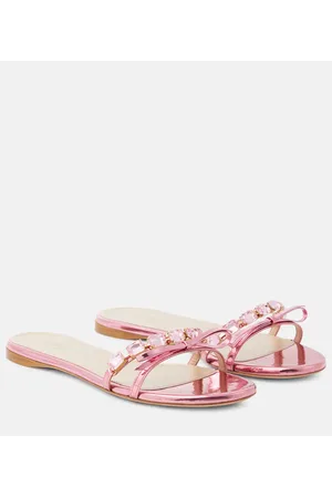 Giambattista Valli Embellished mirrored leather sandals