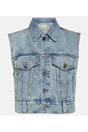 Khaite Lizzo cropped denim vest