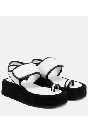 WARDROBE.NYC Neoprene and suede platform sandals
