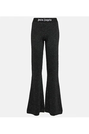Palm Angels Printed mid-rise flared pants