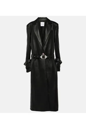 The Attico Belted leather coat