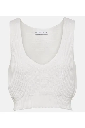Proenza Schouler Label cotton and cashmere crop top