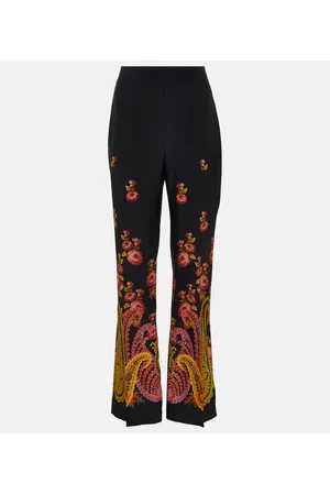 Etro Paisley high-rise silk pants