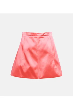Patou Cotton-blend satin miniskirt