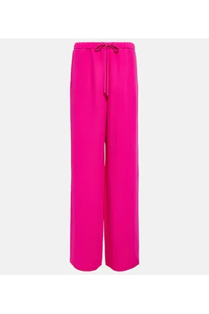 VALENTINO High-rise wide-leg silk crÃªpe pants